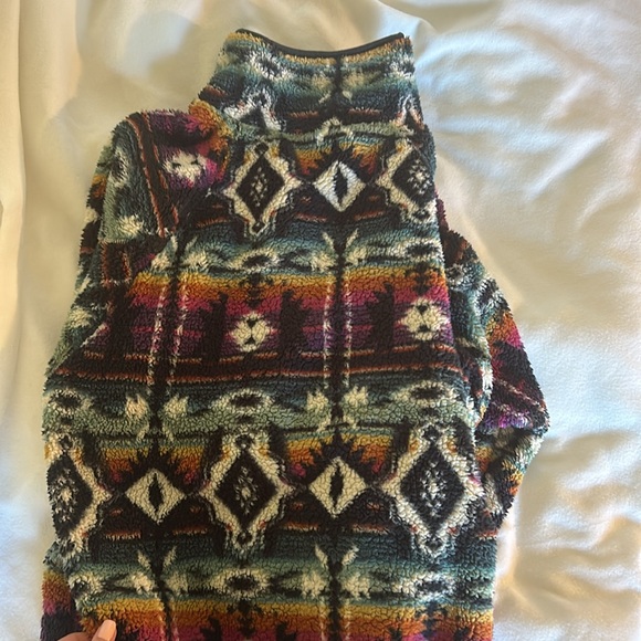 Colorful Patterned Fleece Jacket - Picture 5 of 8